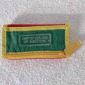 Vintage 90s United Colors Of Benetton Red Green Yellow Blue Colour Block Wallet